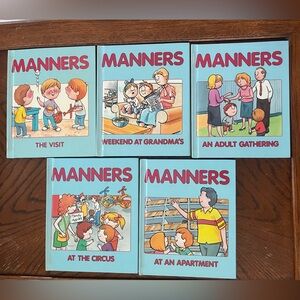 Vintage kids books | set of 5 Manners hardcover books